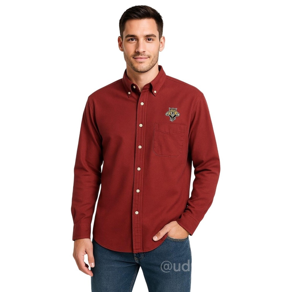 Lee‎ Sport Button Down Shirt Long Sleeve Graphic Casual 100% Cotton XL Nwot